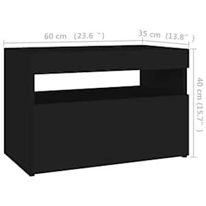 TV skříňka s LED osvětlením černá 60 x 35 x 40 cm - obrázek 18