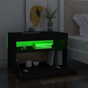 TV skříňka s LED osvětlením černá 60 x 35 x 40 cm - obrázek 5