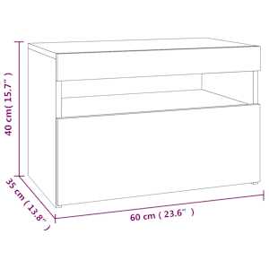 TV skříňka s LED osvětlením dub sonoma 60 x 35 x 40 cm - obrázek 19