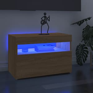 TV skříňka s LED osvětlením dub sonoma 60 x 35 x 40 cm - obrázek 1