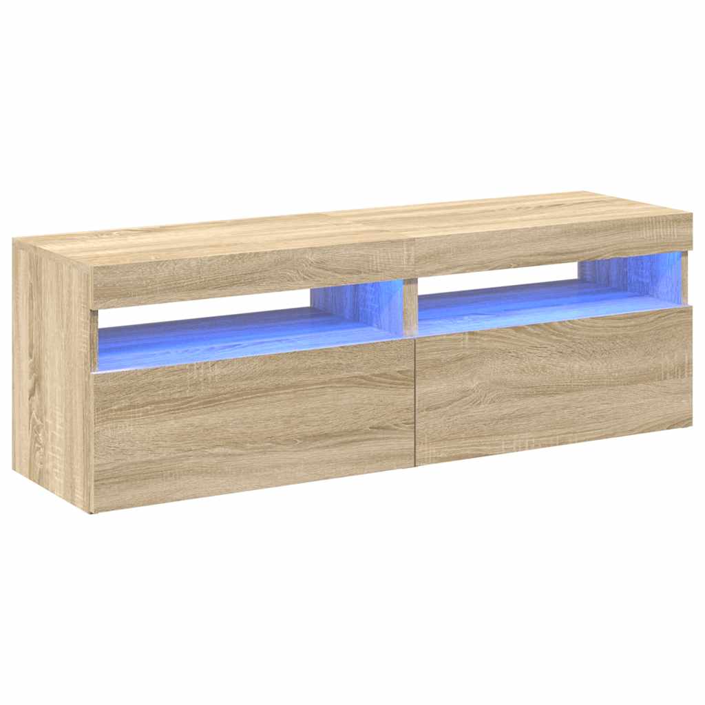 vidaXL TV skříňky s LED osvětlením 2 ks dub sonoma 60 x 35 x 40 cm