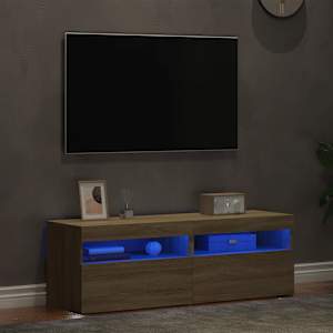 TV omarica z LED lučkami 2 kosa sonoma hrast 60x35x40 cm