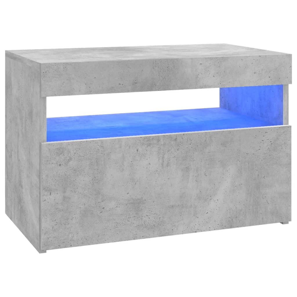 

vidaXL TV Cabinet with LED Lights Concrete Gray 23.6"x13.8"x15.7"