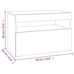 TV skříňka s LED osvětlením betonově šedá 60 x 35 x 40 cm - obrázek 18