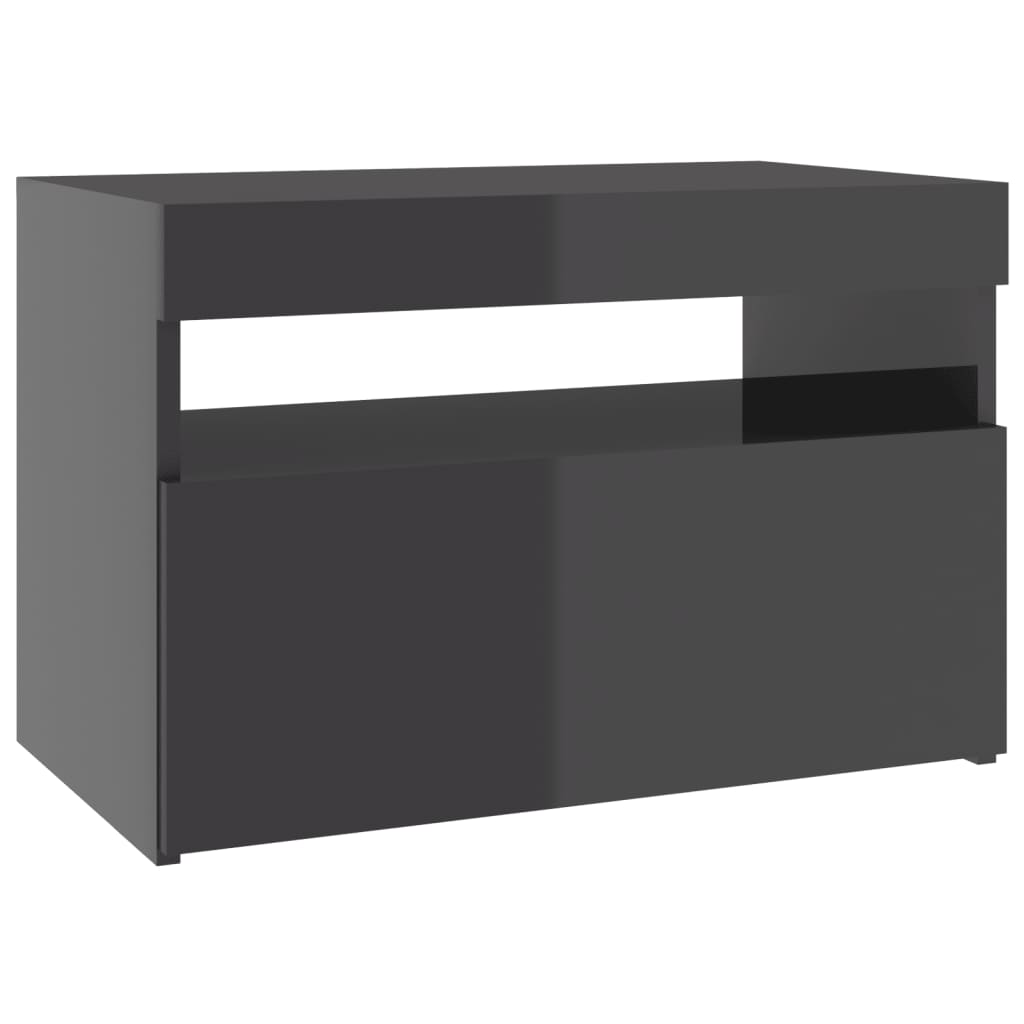 

vidaXL Tv-meubel met LED-verlichting 60x35x40 cm hoogglans grijs