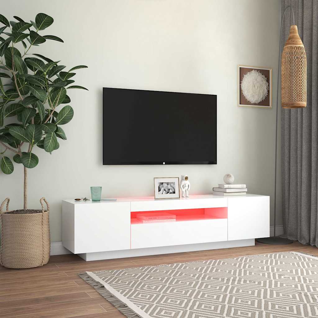 

vidaXL Tv-meubel met LED-verlichting 160x35x40 cm wit