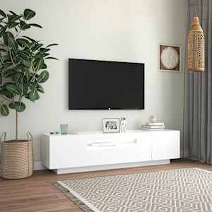 TV skříňka s LED osvětlením bílá 160 x 35 x 40 cm - obrázek 4