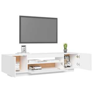 TV skříňka s LED osvětlením bílá 160 x 35 x 40 cm - obrázek 7