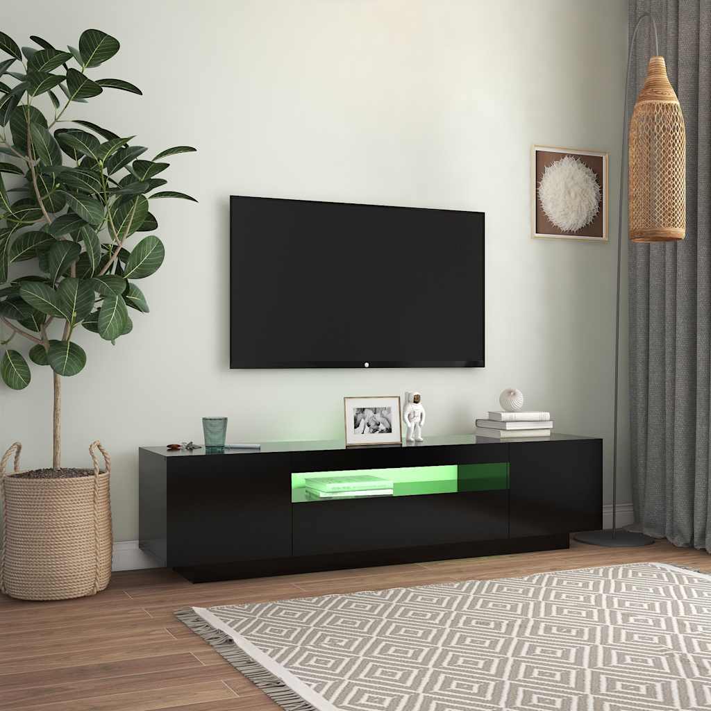 

vidaXL Tv-meubel met LED-verlichting 160x35x40 cm zwart