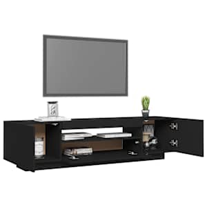 TV skříňka s LED osvětlením černá 160 x 35 x 40 cm - obrázek 6