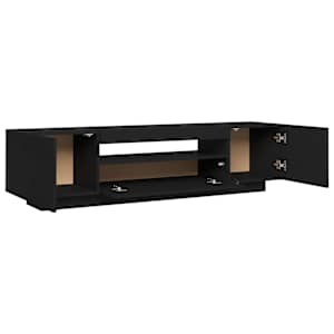 TV skříňka s LED osvětlením černá 160 x 35 x 40 cm - obrázek 9