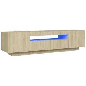 TV skříňka s LED osvětlením dub sonoma 160 x 35 x 40 cm - obrázek 2
