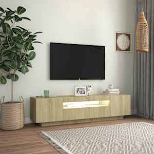 TV skříňka s LED osvětlením dub sonoma 160 x 35 x 40 cm - obrázek 3