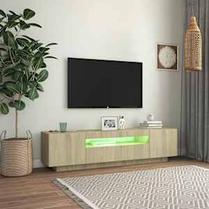 TV skříňka s LED osvětlením dub sonoma 160 x 35 x 40 cm - obrázek 4