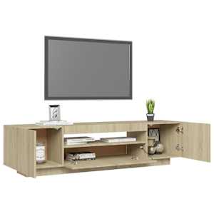 TV skříňka s LED osvětlením dub sonoma 160 x 35 x 40 cm - obrázek 6