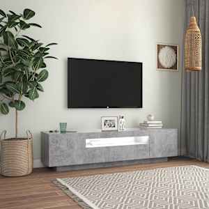 TV skříňka s LED osvětlením betonově šedá 160x35x40 cm - obrázek 4