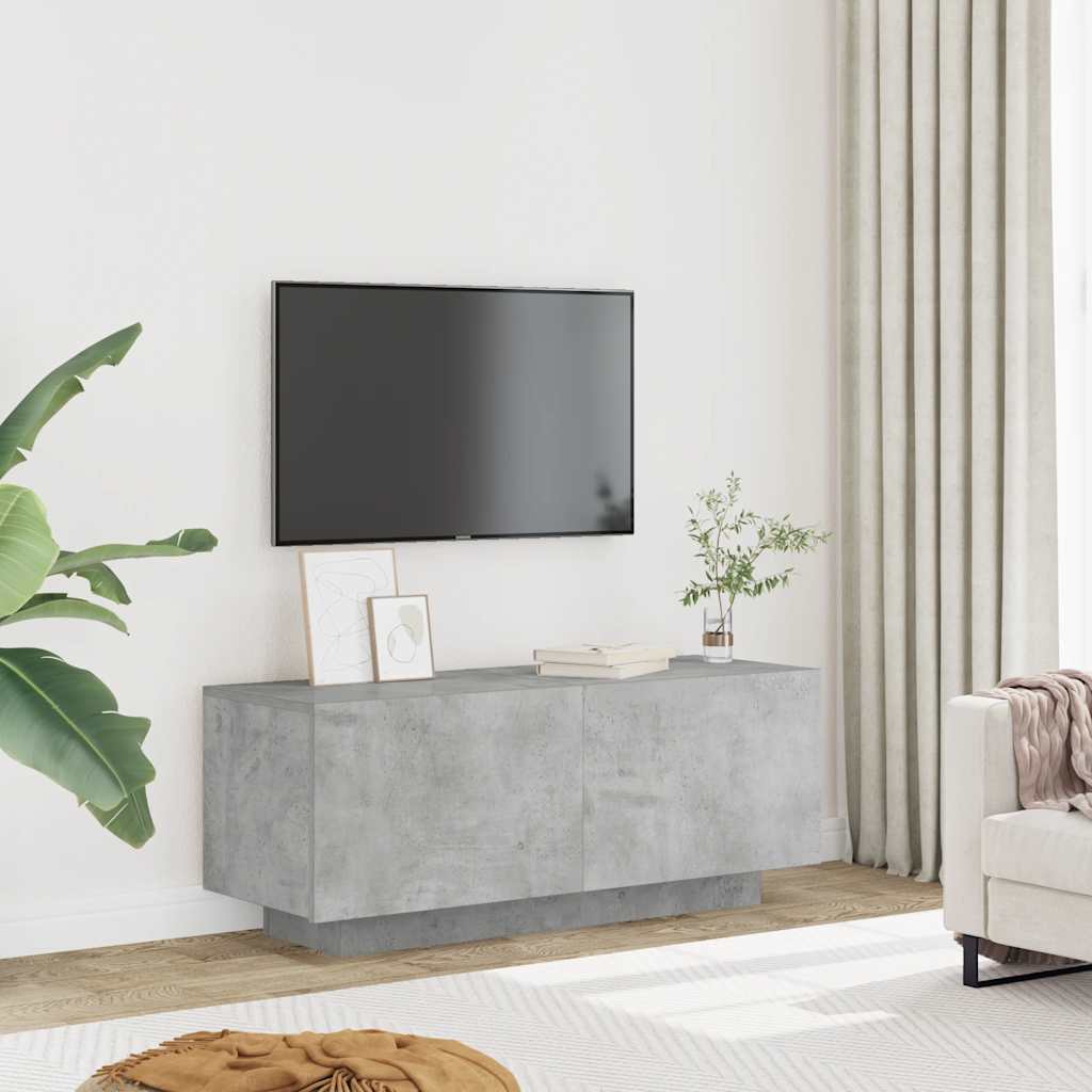 vidaXL Tv-meubel 100x35x40 cm bewerkt hout betongrijs afbeelding