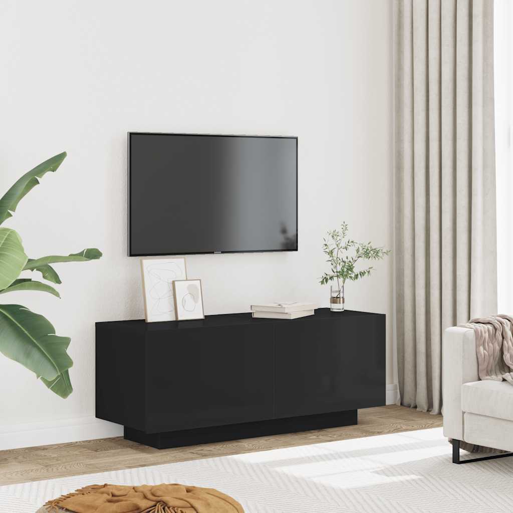

vidaXL Tv-meubel 100x35x40 cm spaanplaat hoogglans zwart