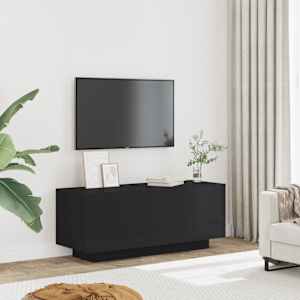 vidaXL TV Cabinet High Gloss Black 100x35x40 cm Engineered Wood