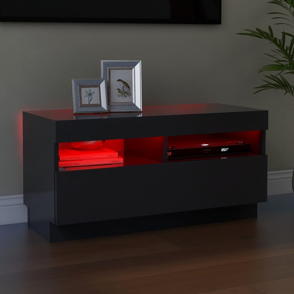 

vidaXL Tv-meubel met LED-verlichting 80x35x40 cm grijs