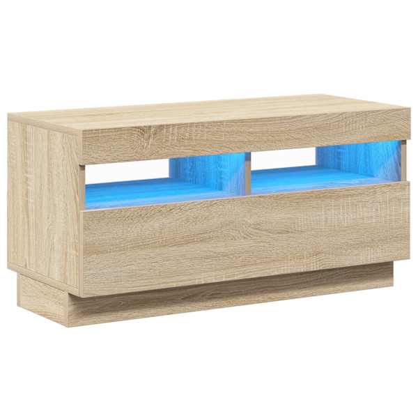 vidaXL telerialus LED-tuledega, sonoma tamm, 80 x 35 x 40 cm