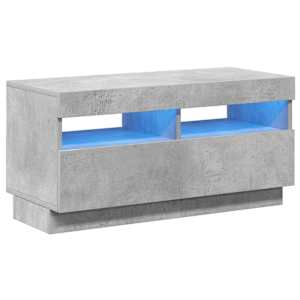 TV skříňka s LED osvětlením betonově šedá 80 x 35 x 40 cm - obrázek 2