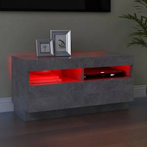 TV skříňka s LED osvětlením betonově šedá 80 x 35 x 40 cm - obrázek 3