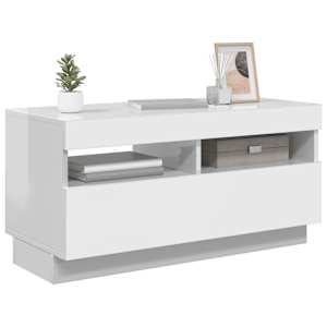TV skříňka s LED osvětlením bílá s vysokým leskem 80x35x40 cm - obrázek 15