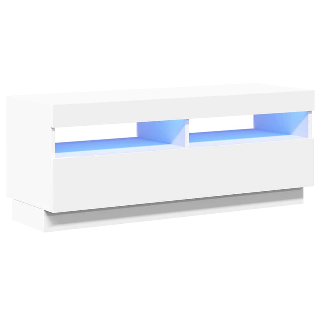 vidaXL TV skříňka s LED osvětlením bílá 100 x 35 x 40 cm