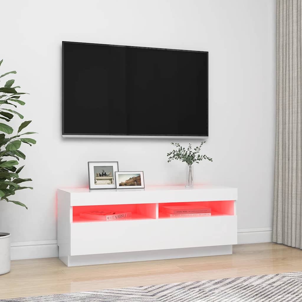 

vidaXL Tv-meubel met LED-verlichting 100x35x40 cm wit