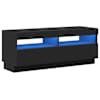 vidaXL telerialus LED-tuledega, must, 100x35x40 cm