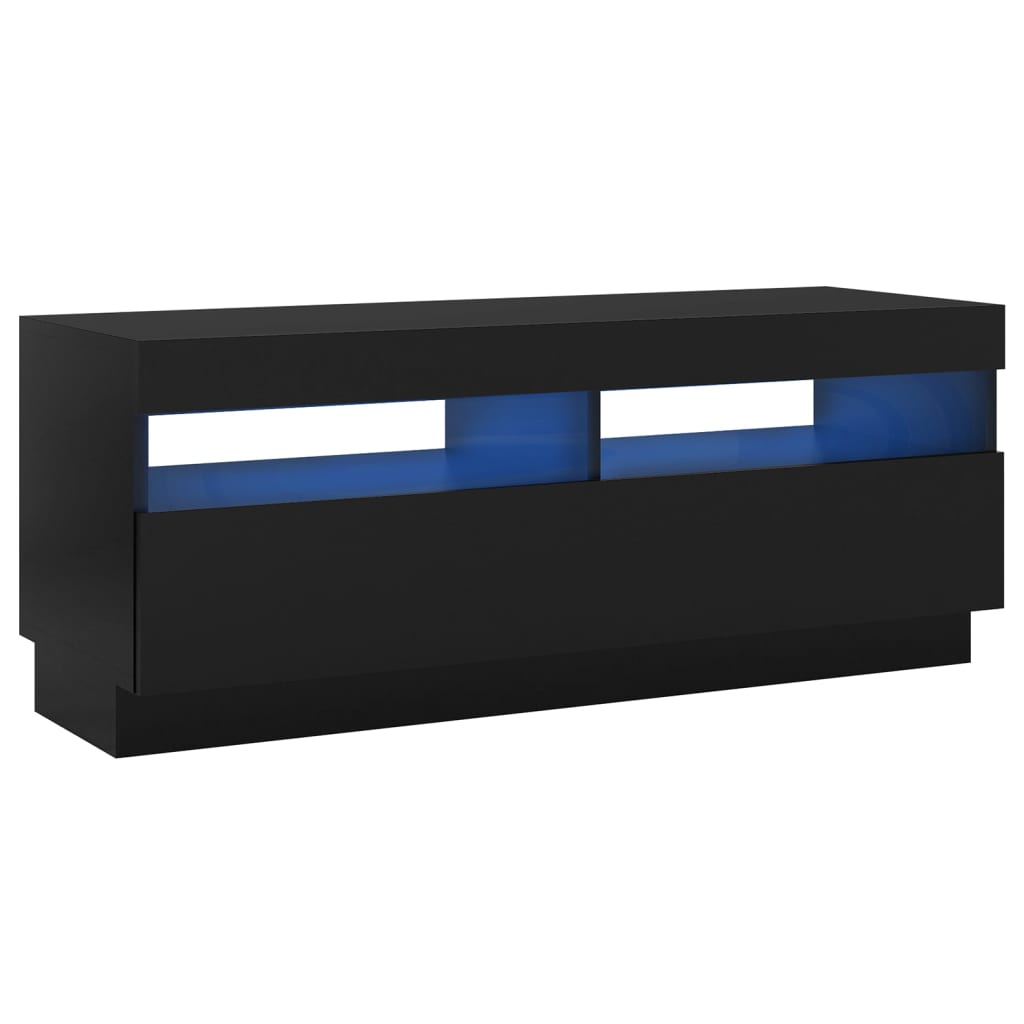 

vidaXL TV Cabinet with LED Lights Black 39.4"x13.8"x15.7"