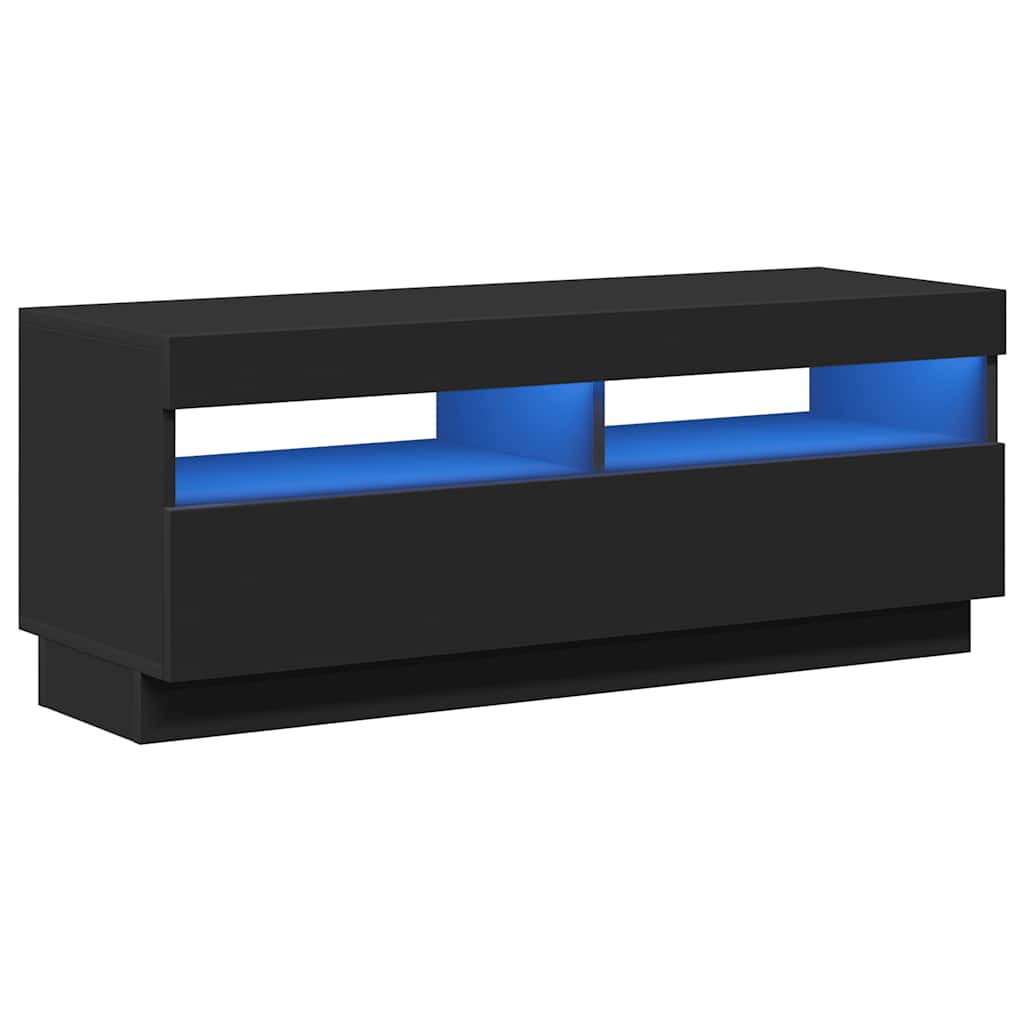vidaXL TV skříňka s LED osvětlením černá 100 x 35 x 40 cm