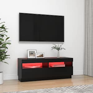 TV skříňka s LED osvětlením černá 100 x 35 x 40 cm - obrázek 3