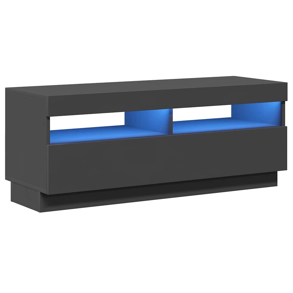 

vidaXL TV Cabinet with LED Lights Gray 39.4"x13.8"x15.7"