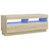 vidaXL telerialus LED-tuledega, sonoma tamm, 100 x 35 x 40 cm