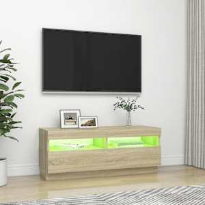 TV skříňka s LED osvětlením dub sonoma 100 x 35 x 40 cm - obrázek 4