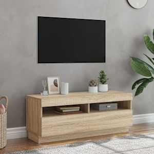 TV skříňka s LED osvětlením dub sonoma 100 x 35 x 40 cm - obrázek 1