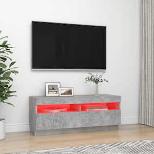 TV skříňka s LED osvětlením betonově šedá 100 x 35 x 40 cm - obrázek 3
