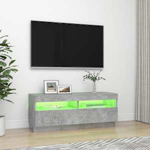 TV skříňka s LED osvětlením betonově šedá 100 x 35 x 40 cm - obrázek 4