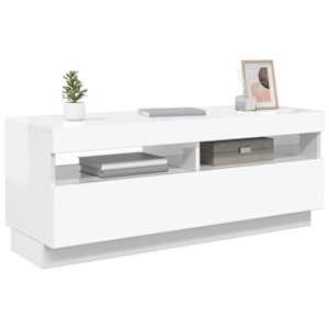 TV skříňka s LED osvětlením bílá s vysokým leskem 100x35x40 cm - obrázek 16