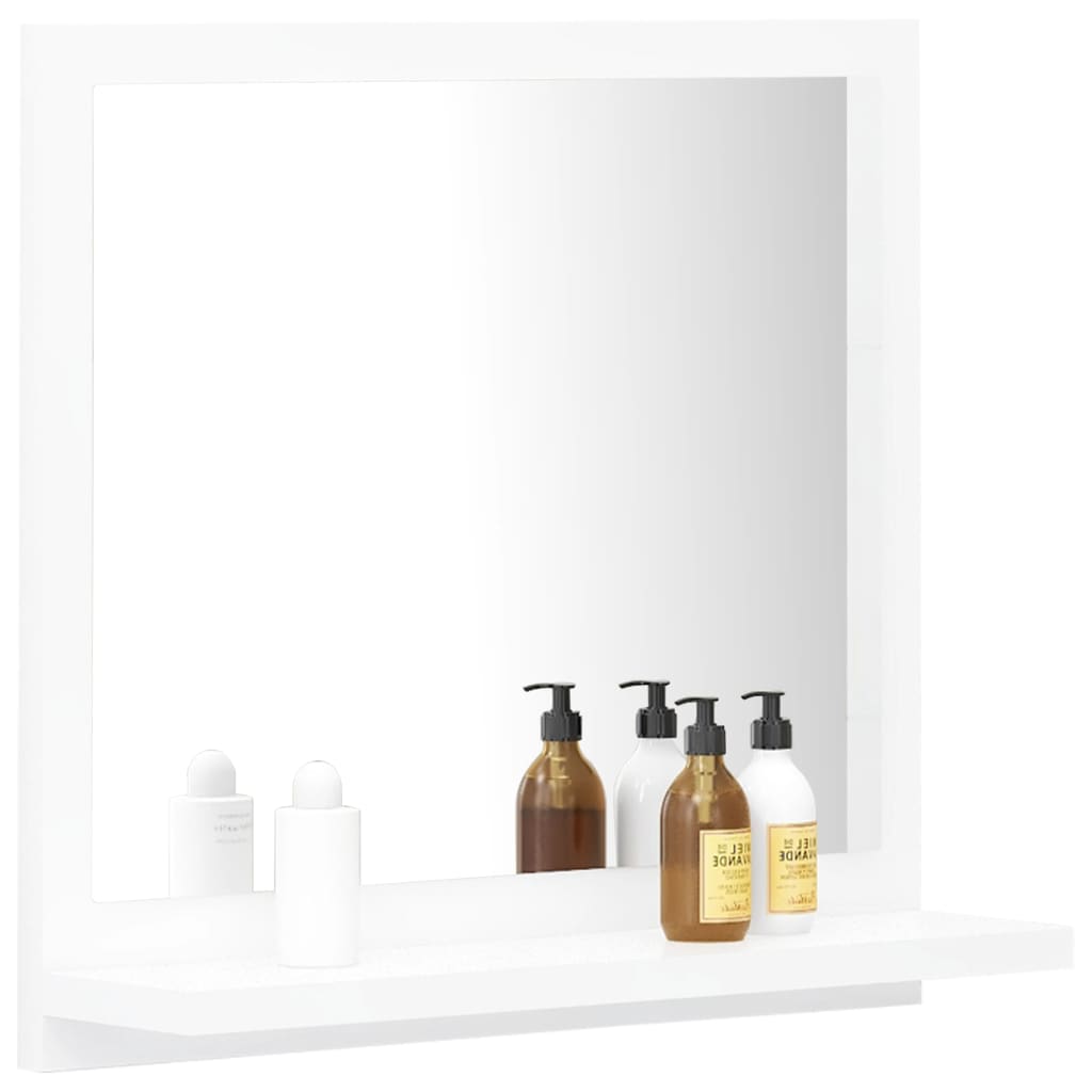 Fehér forgácslap fürdőszobai tükör 40 x 10,5 x 37 cm 