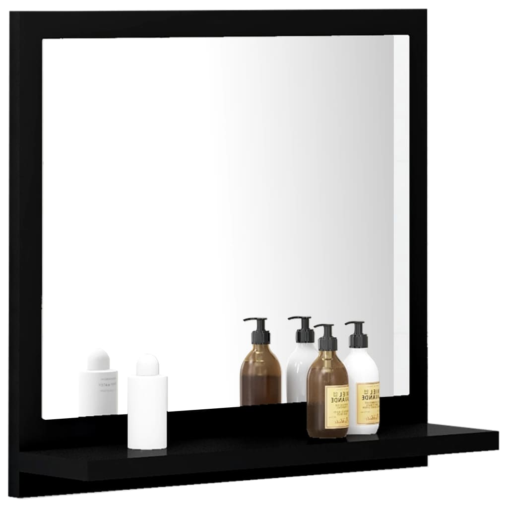 Badspiegel Schwarz 40×10,5×37 cm Spanplatte