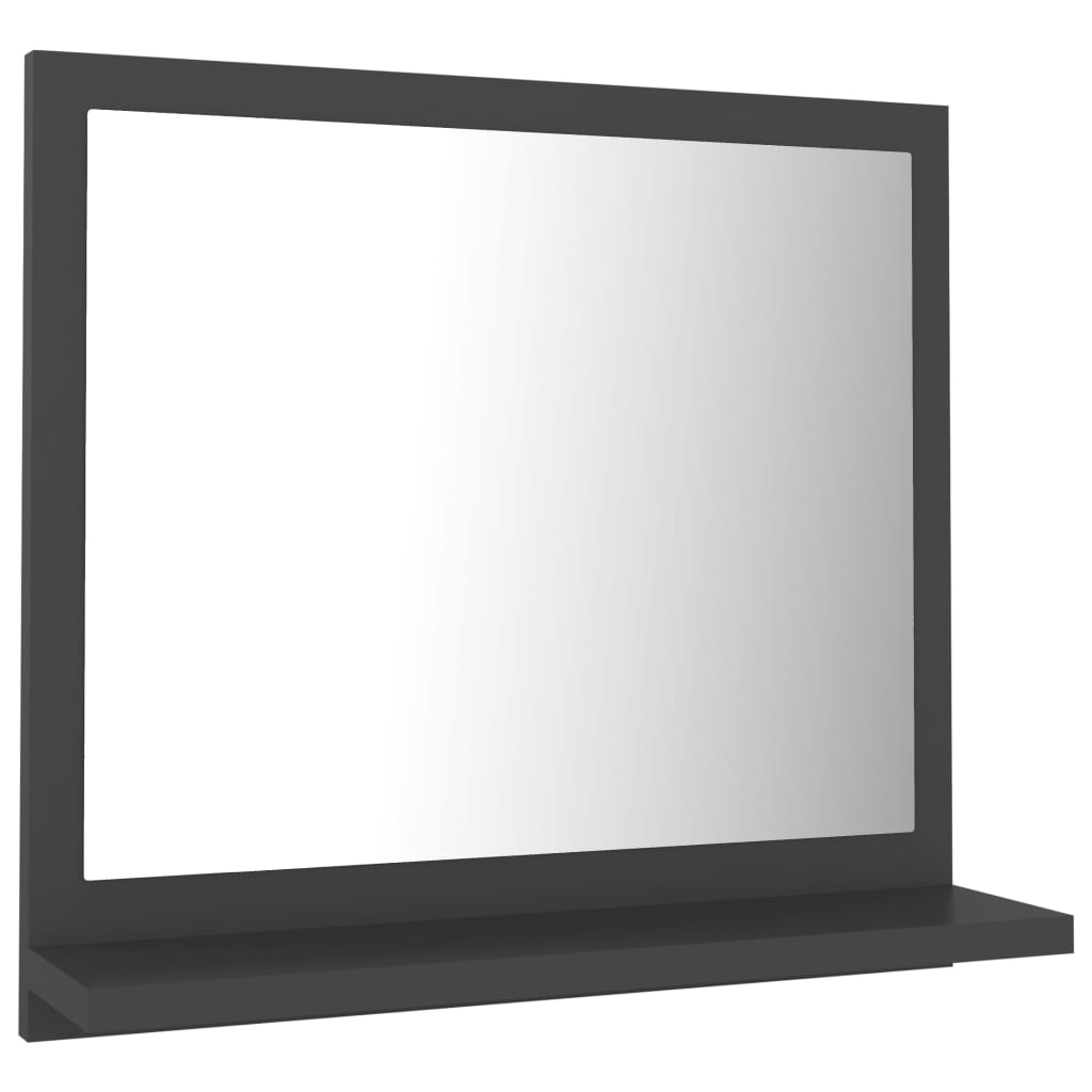 

vidaXL Bathroom Mirror Gray 15.7"x4.1"x14.6" Chipboard
