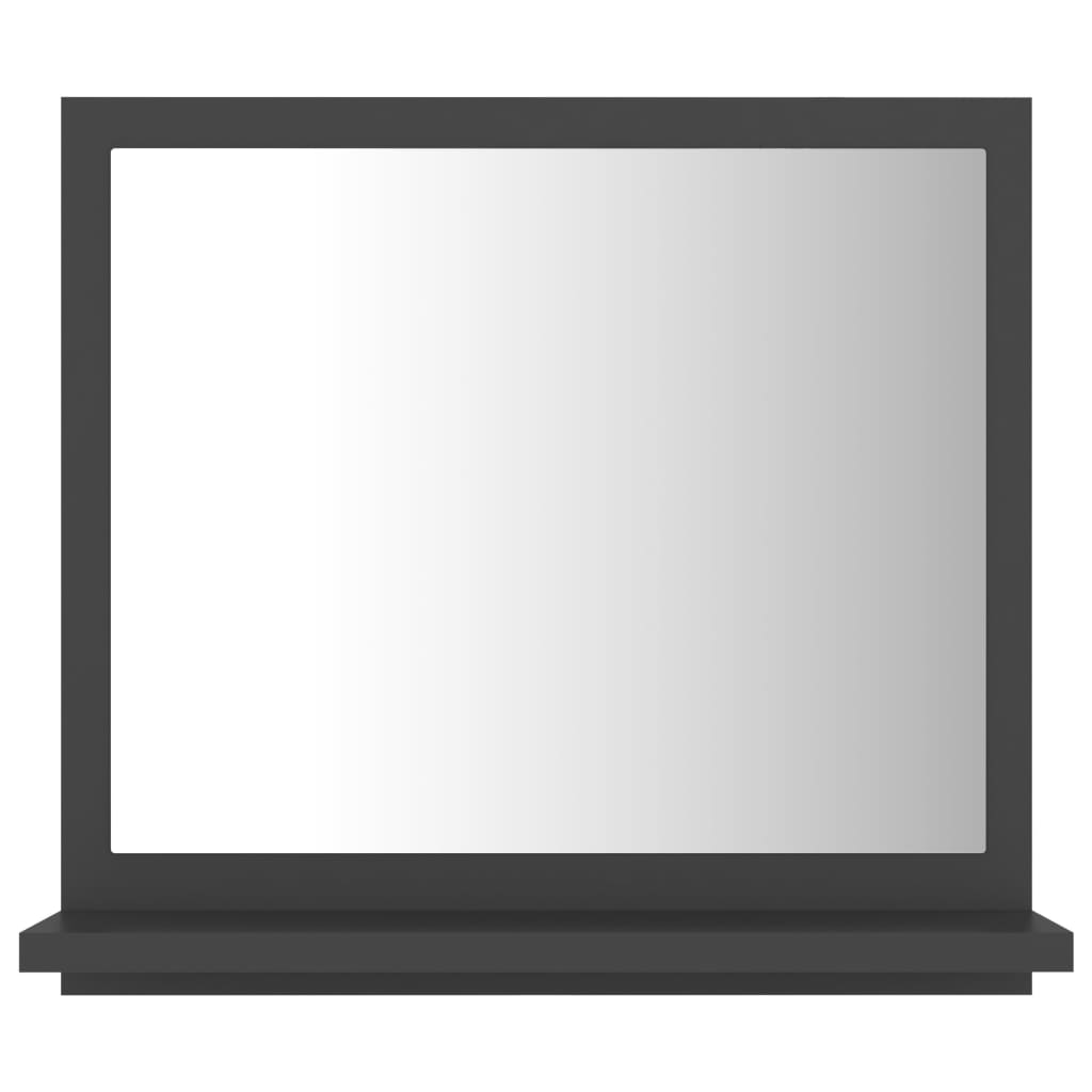 Badspiegel Grau 40×10,5×37 cm Spanplatte