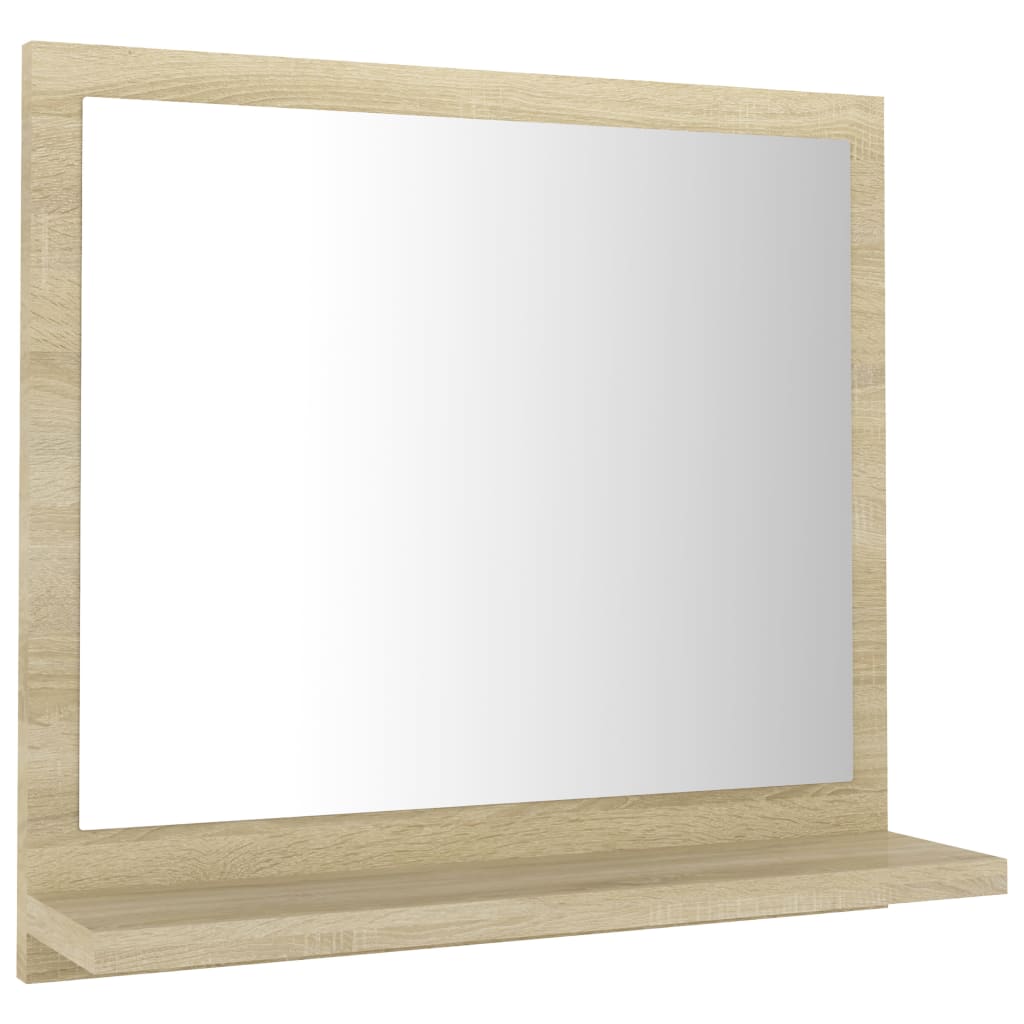 

vidaXL Bathroom Mirror Sonoma Oak 15.7"x4.1"x14.6" Engineered Wood