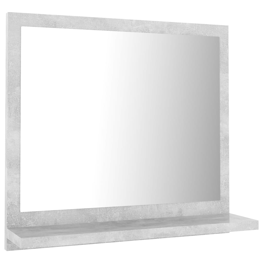 

vidaXL Bathroom Mirror Concrete Gray 15.7"x4.1"x14.6" Chipboard