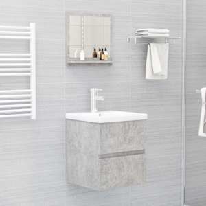 Koupelnové zrcadlo betonově šedé 40x10,5x37 cm kompozitní dřevo - obrázek 6
