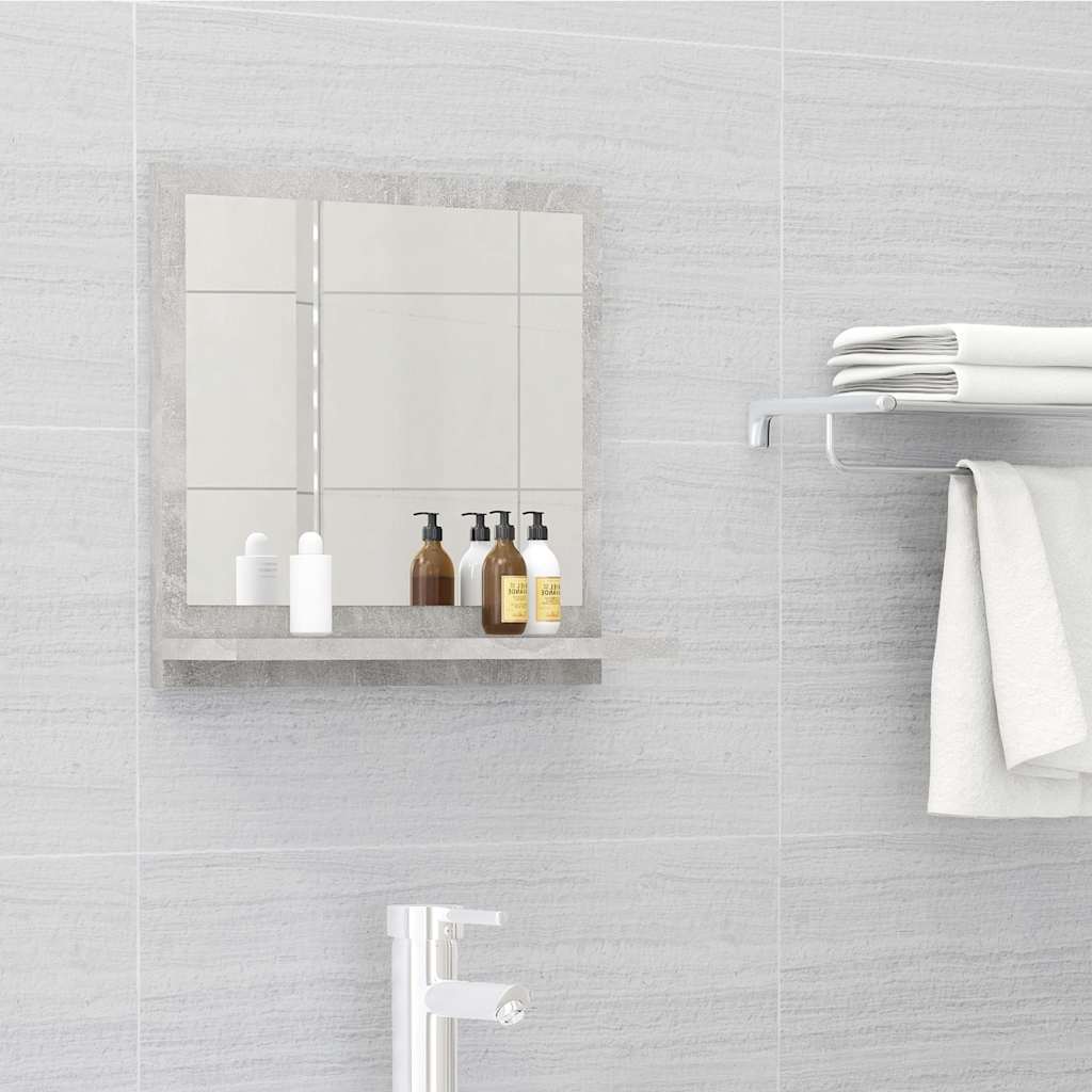 vidaXL Lustro �azienkowe, szaro�� betonu 40x10,5x37 cm