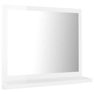 Koupelnové zrcadlo bílé vysoký lesk 40x10,5x37 cm dřevotříska - obrázek 2